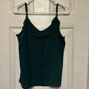 SHEIN hunter green ladies tank top, adjustable straps, size medium